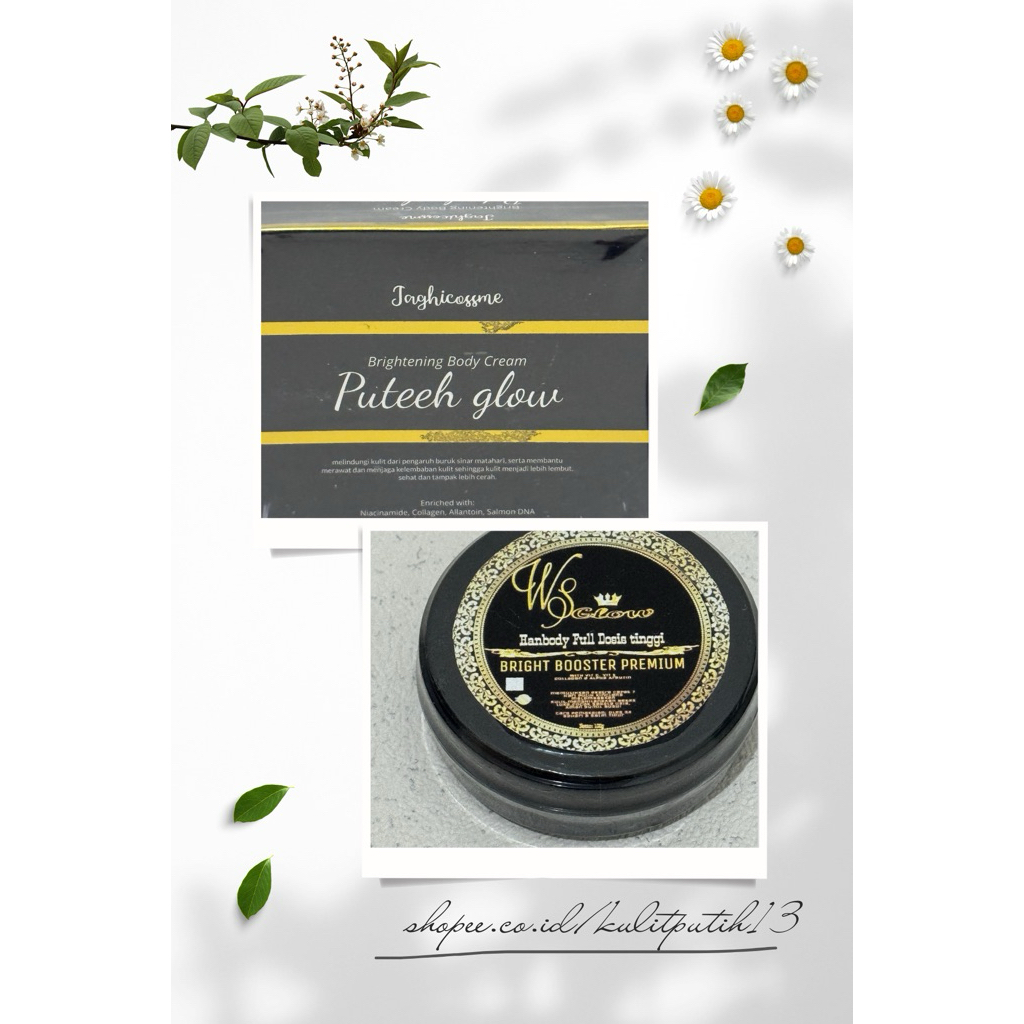 Paket lotion Puteeh glow& handbody ws glow combo putih