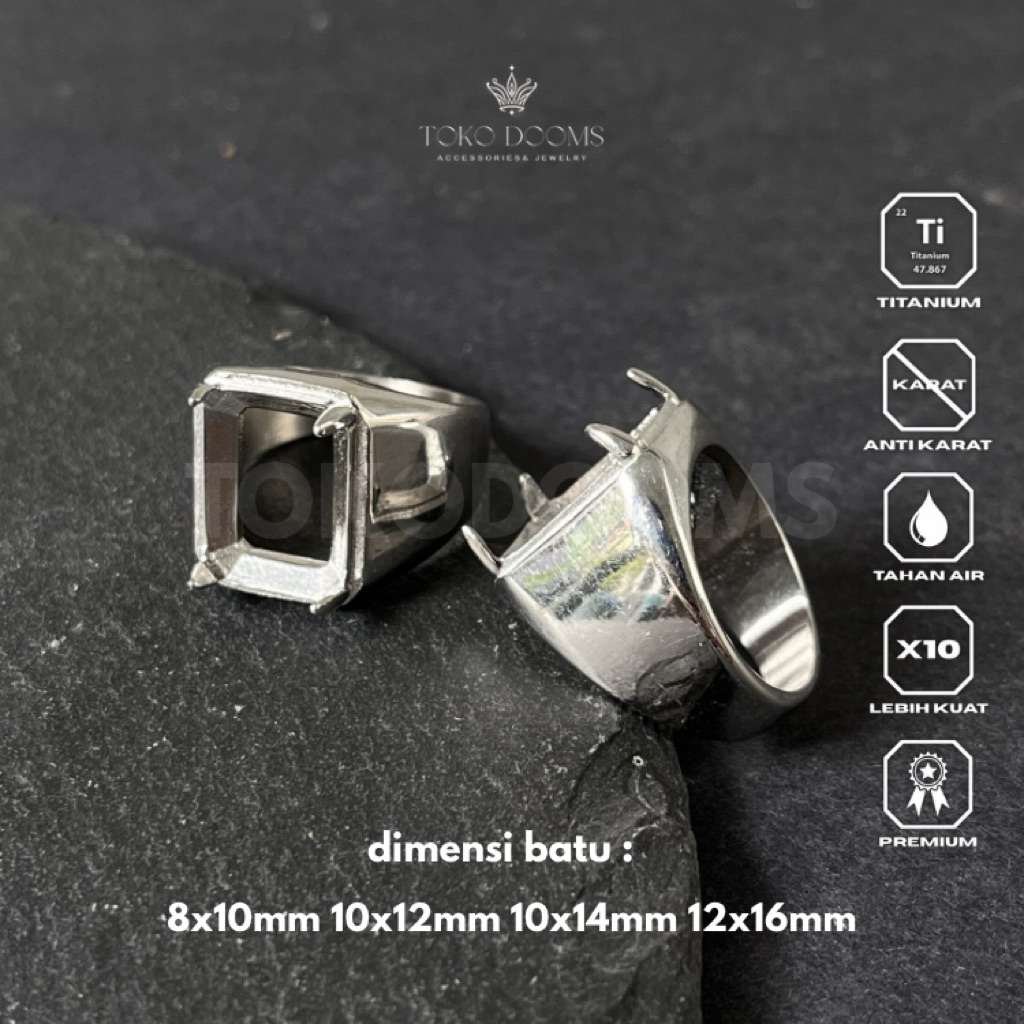 ring cincin cakar polos [TITANIUM] 7x9 8x10 10x12 10x14 12x16 super premium halus elegan dan mewah