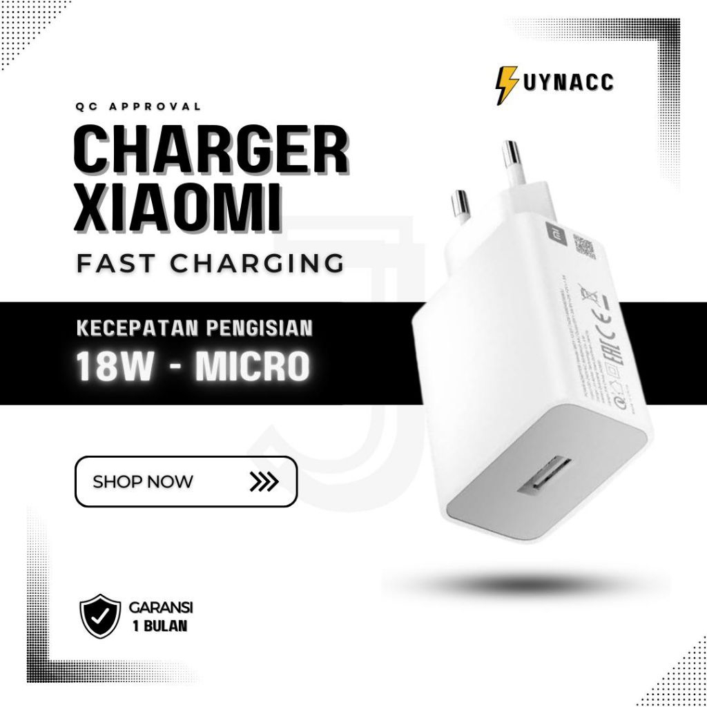 CHARGER XIAOMI 18 WATT FAST CHARGING MICRO