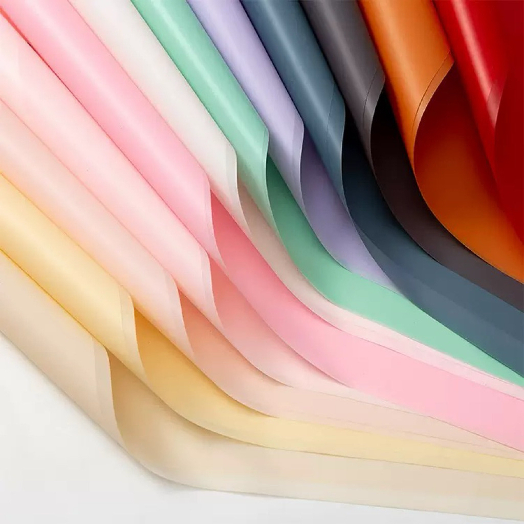 [08014] Kertas Buket Bunga Cellophane / Flower Paper Wrap Cellophane Plain Color