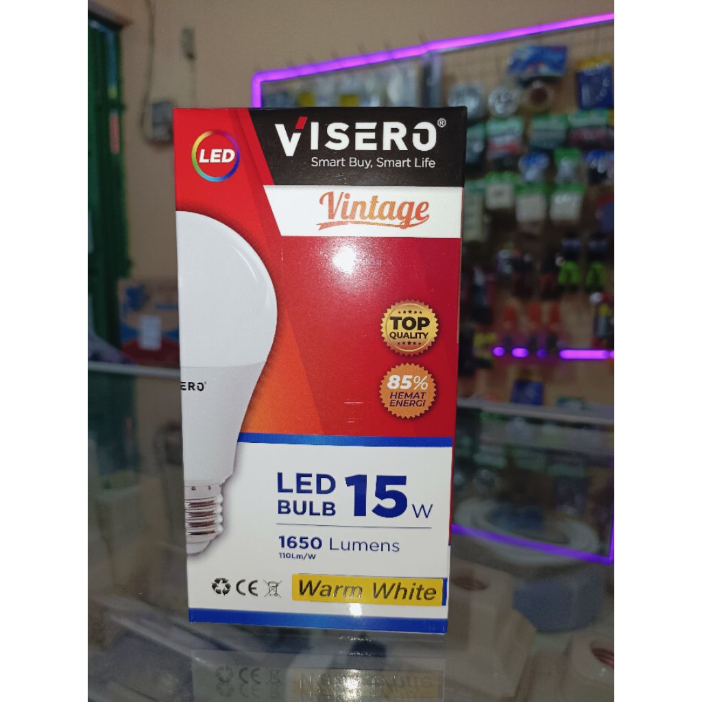 Lampu LED Visero warm white/cahaya kuning 15watt