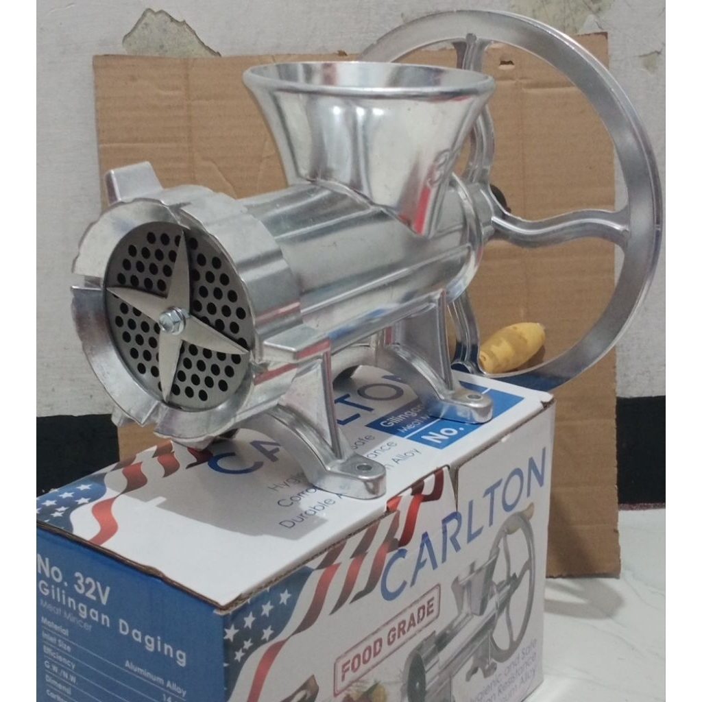 mesin gilingan pelet manual no 32 anti karat / mesin giling pelet no 32 manual / gilingan daging no 
