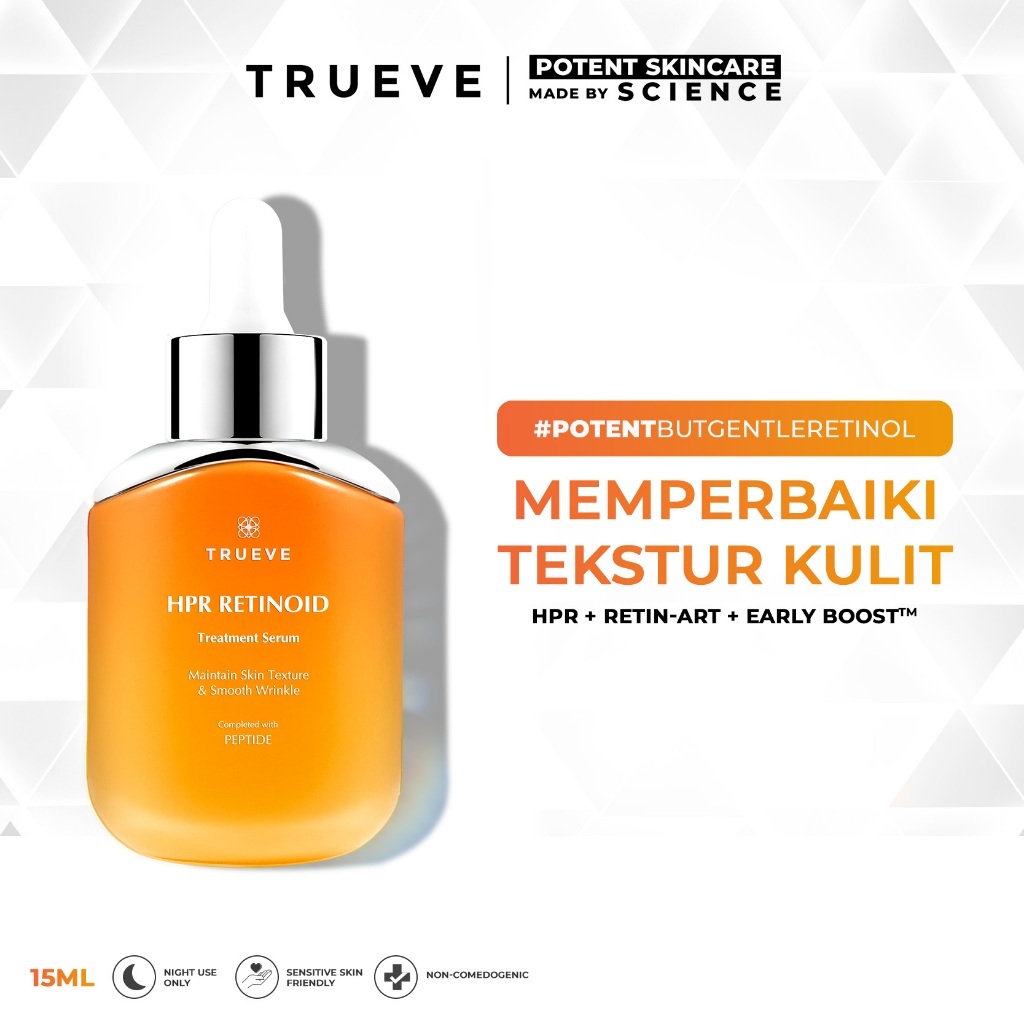 TRUEVE HPR Retinoid Serum 15ml - Mencerahkan Memperbaiki Tekstur Kulit, Menyamarkan Garis Halus, Kul