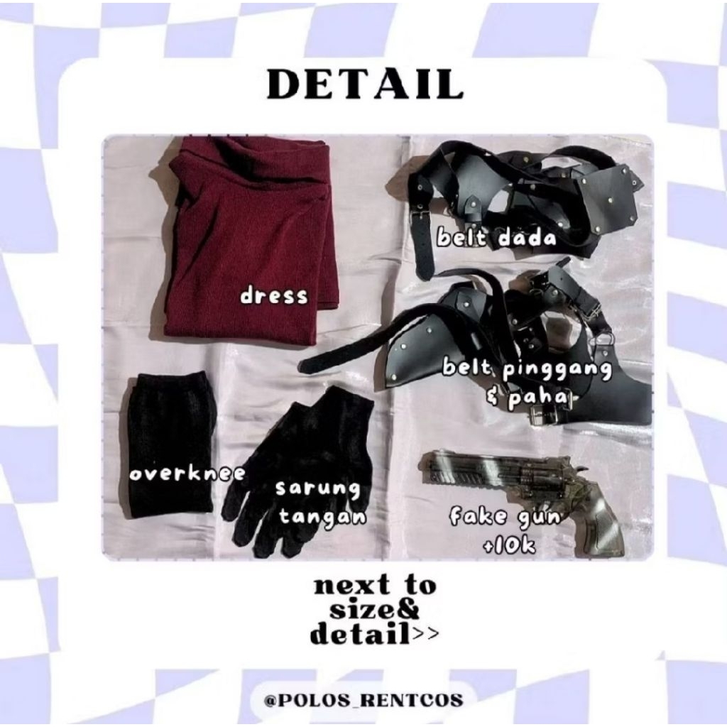DIJUAL Ada wong costume - Fullset kostum ada wong Resident evil (BACA DESKRIPKSI)