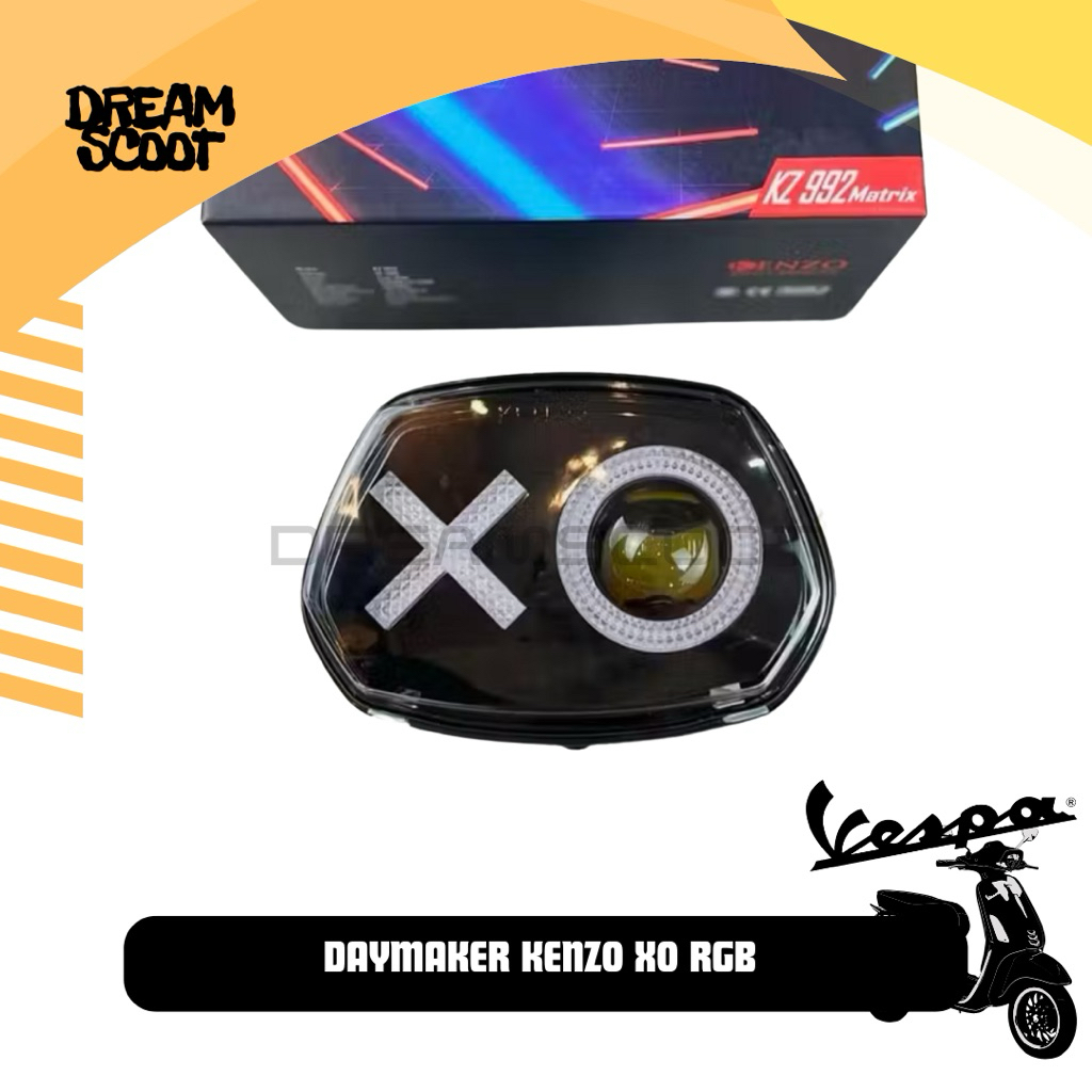 Daymaker XO Kenzo RGB Vespa Sprint Vespa Matic Headlamp Vespa Daymaker XO Vespa Daymaker Vespa