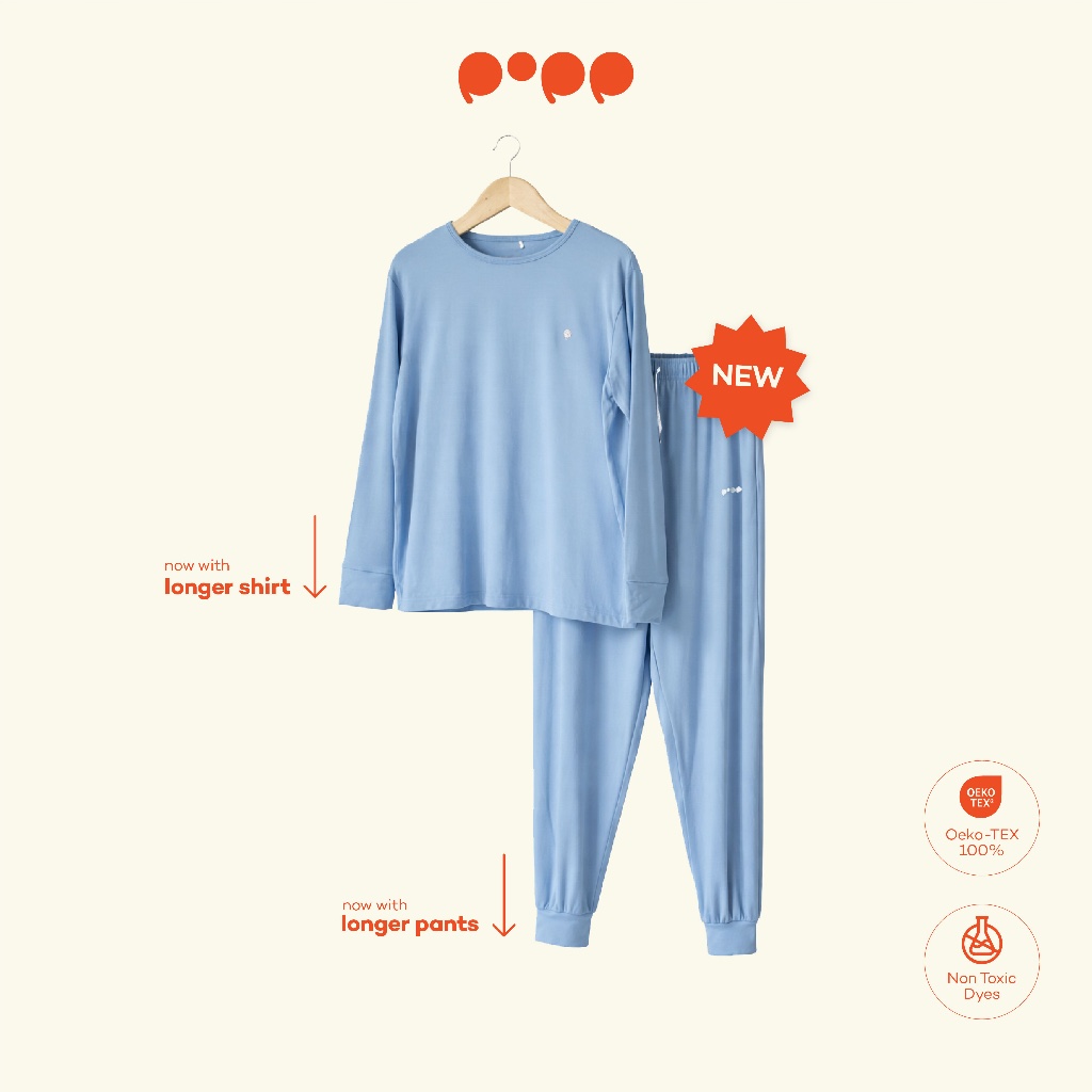Popp - Boy Pajamas (Top & Pants) Lenzing Modal OEKO-TEX 100, Pure Soft, Baju Tidur Anak Besar Piyama