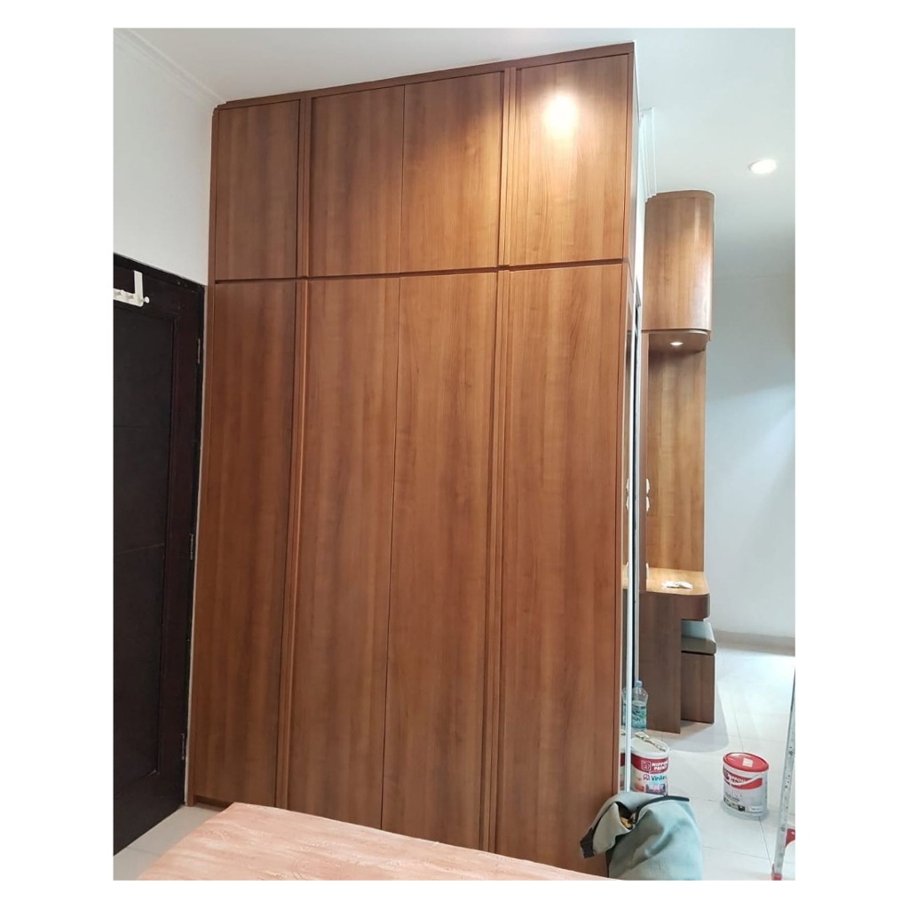 Lemari Pakaian / Wardrobe Custom Finishing HPL Harga 1.800.000/m – Free Desain 3D | Kediri, Tulungag