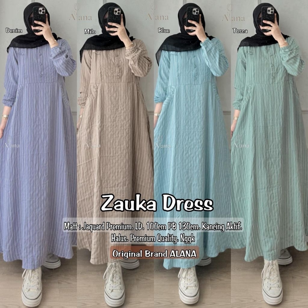 100% ORI Zauka dress Jaguard premium by Alana - Helwa dress brokat kondangan ori zaifa | helwa dress