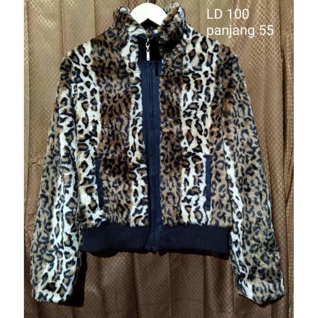 jaket bulu leopard jaket winter bulu leopard jaket musim dingin bulu leopard jaket full bulu leopard