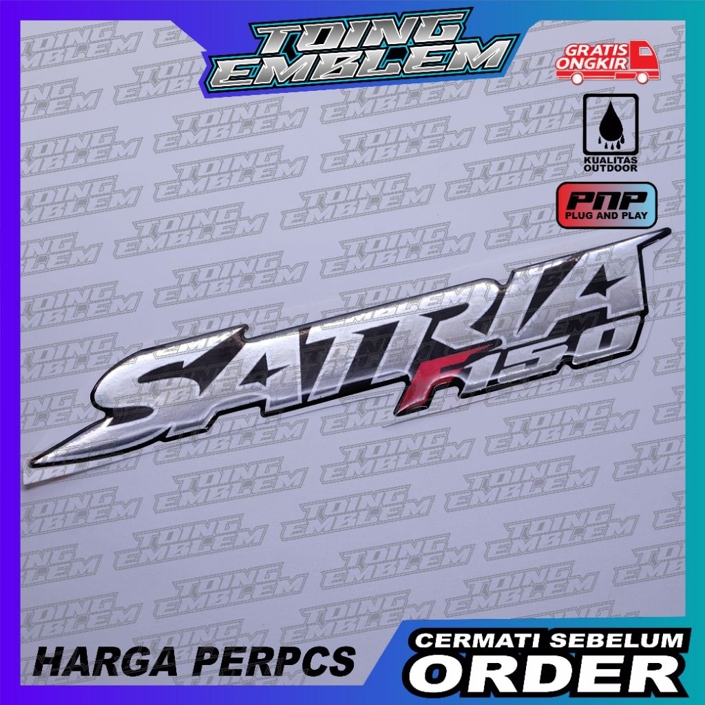 Emblem suzuki satria fu 150 / emblem timbul suzuki satria fu / emblem suzuki satria / emblem suzuki 