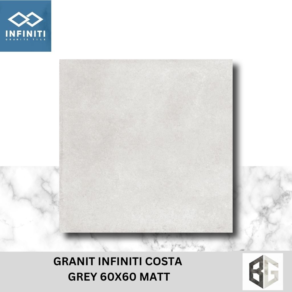 GRANIT INFINITI Costa Grey, Dark Grey 60x60 Matt – Granit Lantai Premium Motif Stone Natural, Elegan