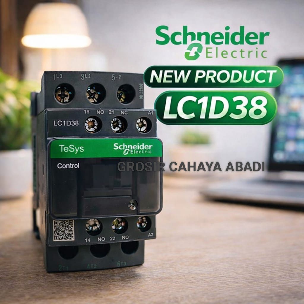 kontaktor contactor schneideer. lc1d38b7 lc1d38 b7 24vac 50ampere 3phase original
