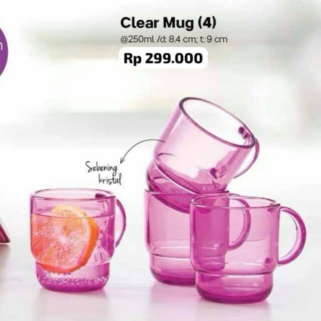Clear Mug Tupperware Original