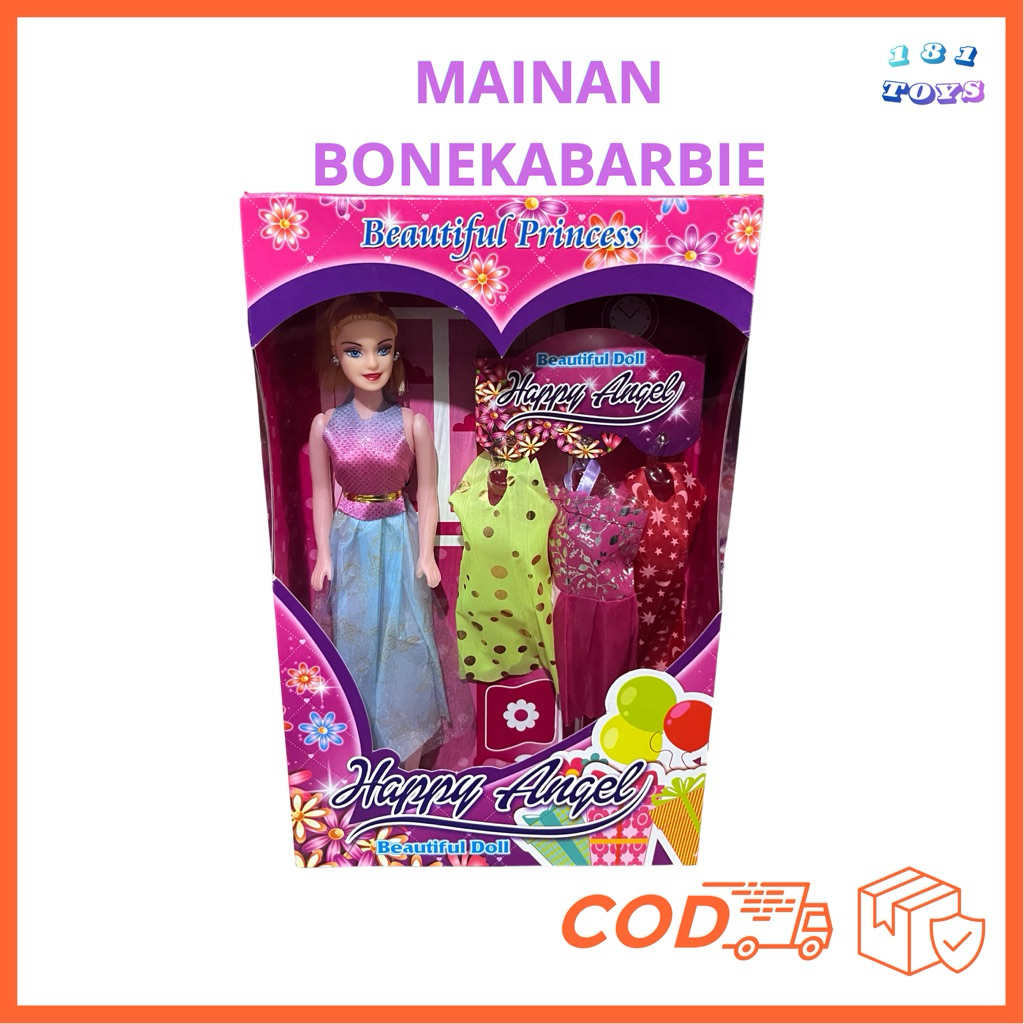 Happy Angel Mainan Boneka Barbie Set