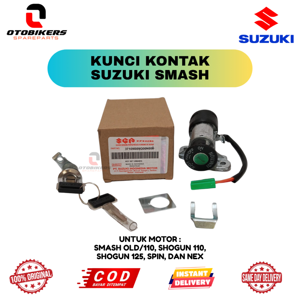Set Kunci Kontak Suzuki SMASH Original untuk motor Smash Old/110, Shogun 110, Shogun 125, Spin, dan 