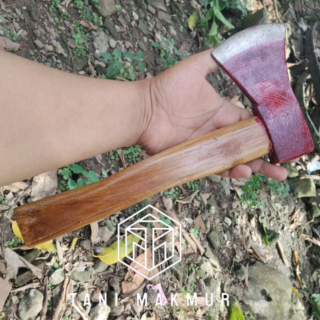 ORIGINAL Kapak Baja Asli Super Tajam - Kapak Besi Baja Gagang Kayu - Kampak Tebang Kayu Murah - Kapa