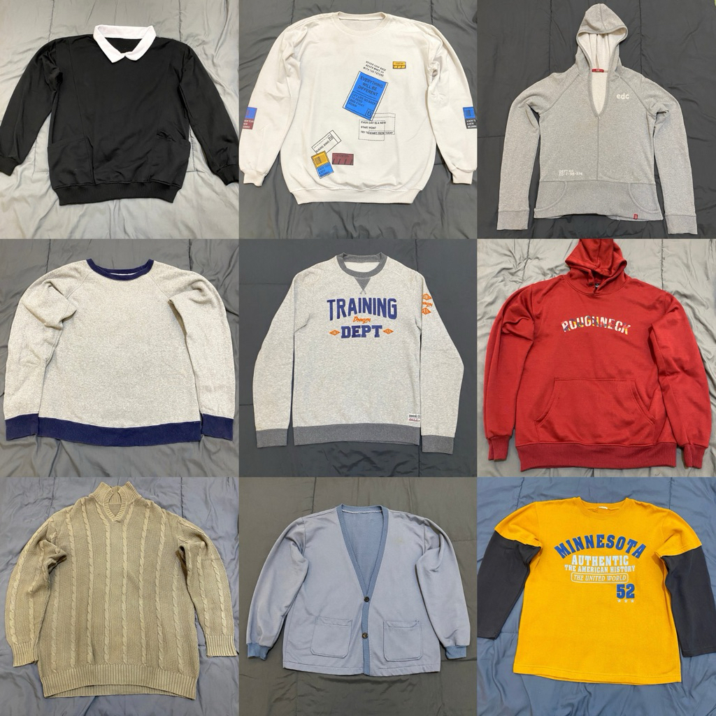 sweater crewneck / sweater rajut / hoodie / vest