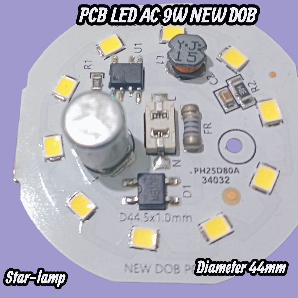 PCB LED AC 9W NEW DOB