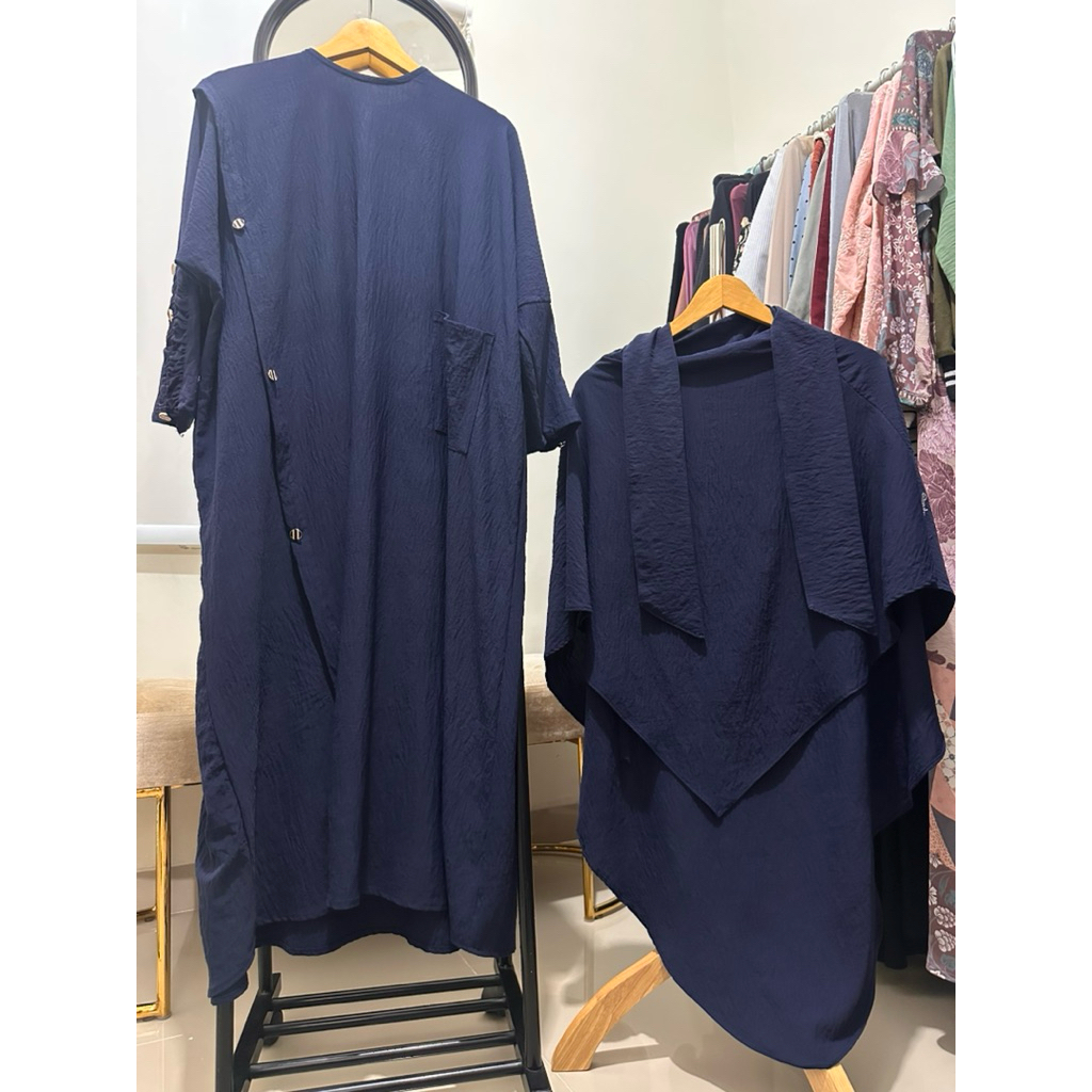 PL Gamis Anak set Khimar NAVY