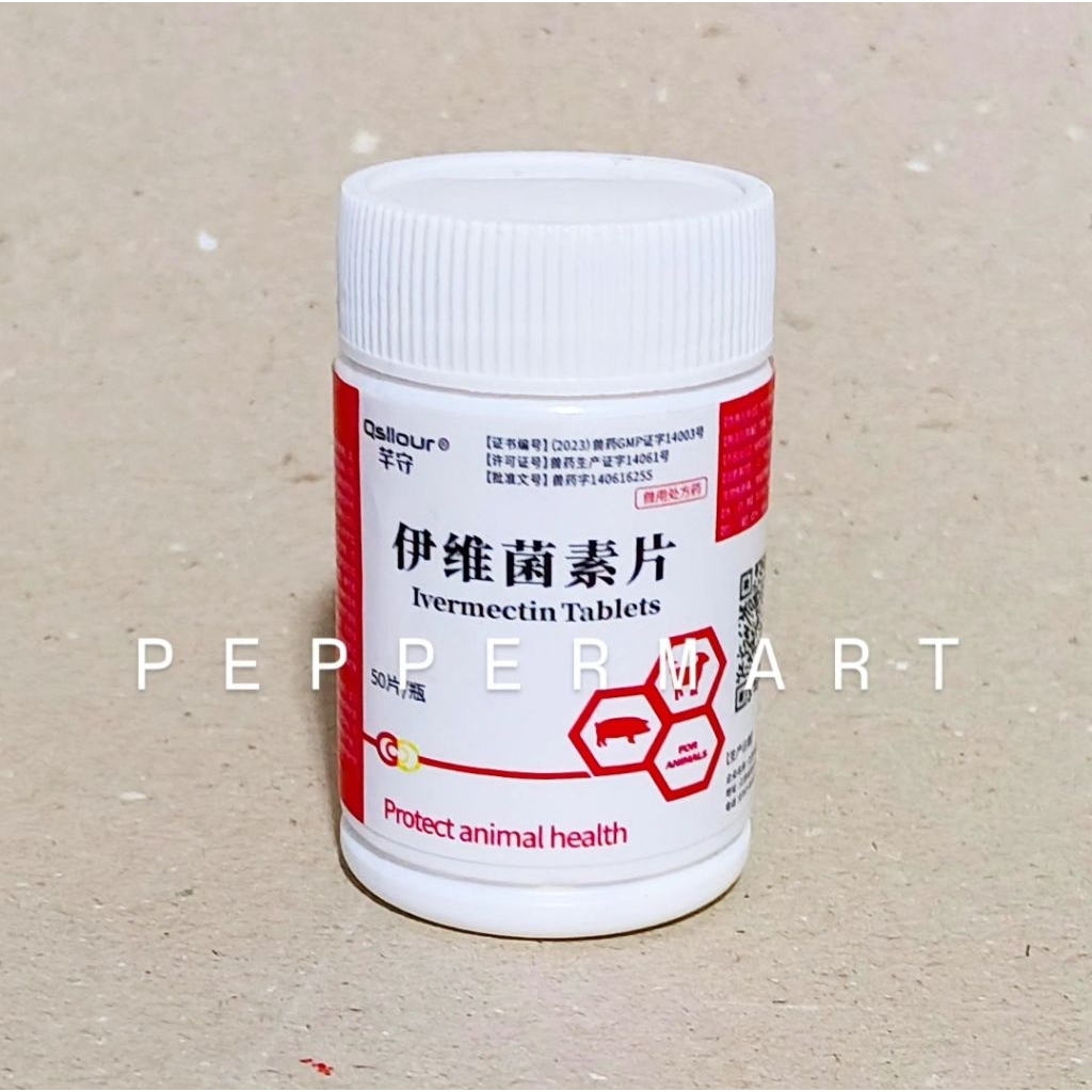Pet Ivermectin Tablet Dosis Kecil 7,5 mg Obat Anti Cacing Parasit Hewan Anjing Kucing