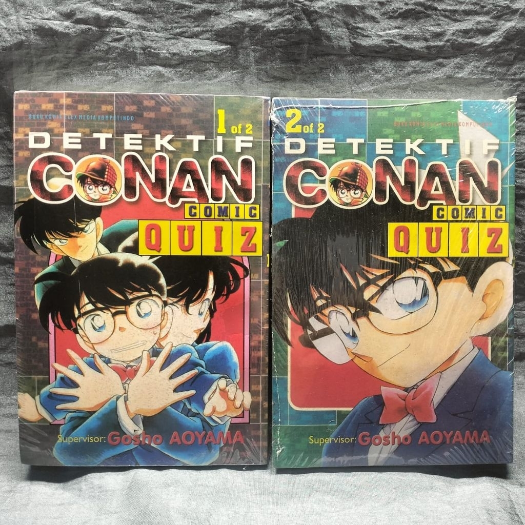 KOMIK BUKU FISIK DETECTIVE CONAN COMIC QUIZ VOL 1-2 TAMAT INDONESIA FULLSET LENGKAP