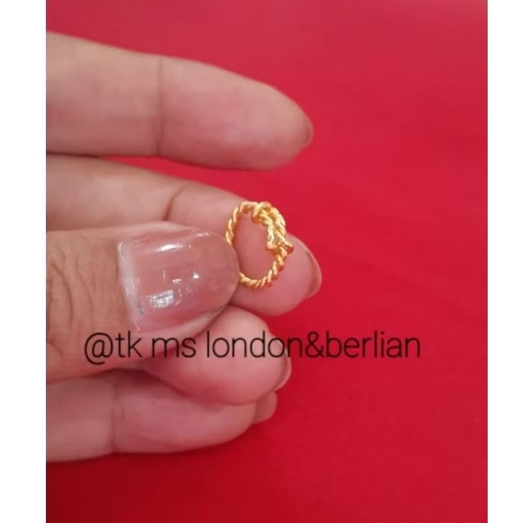 cincin bayi - cincin lilit - emas 99,99-emas 2k (LM)-1gr - investssi