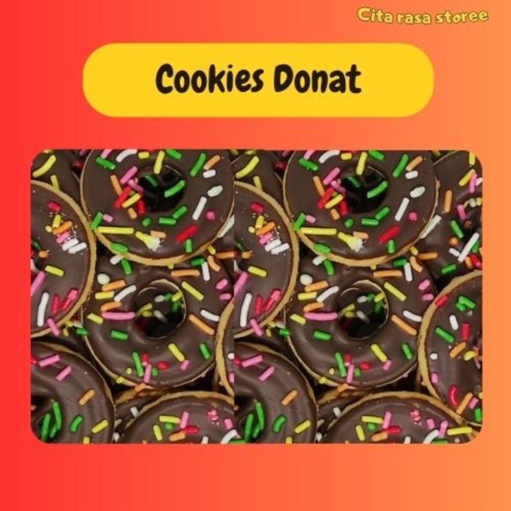 Kue Kering Cookies Donat Ukuran Pertoples Tabung 1000ML