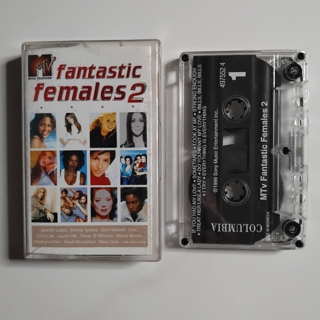 Kaset Pita Fantastic Female 2 MTV Celine Dion Jennifer Lopez Britney Spears Cher Geri Halliwell Coco