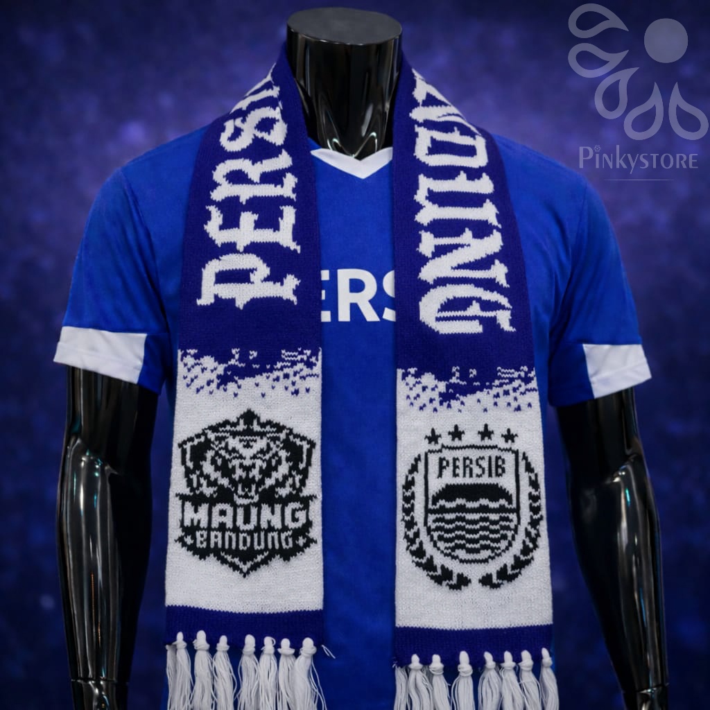 Syal Persib Bandung syal rajut dewasa unisex syal persib bandung juara