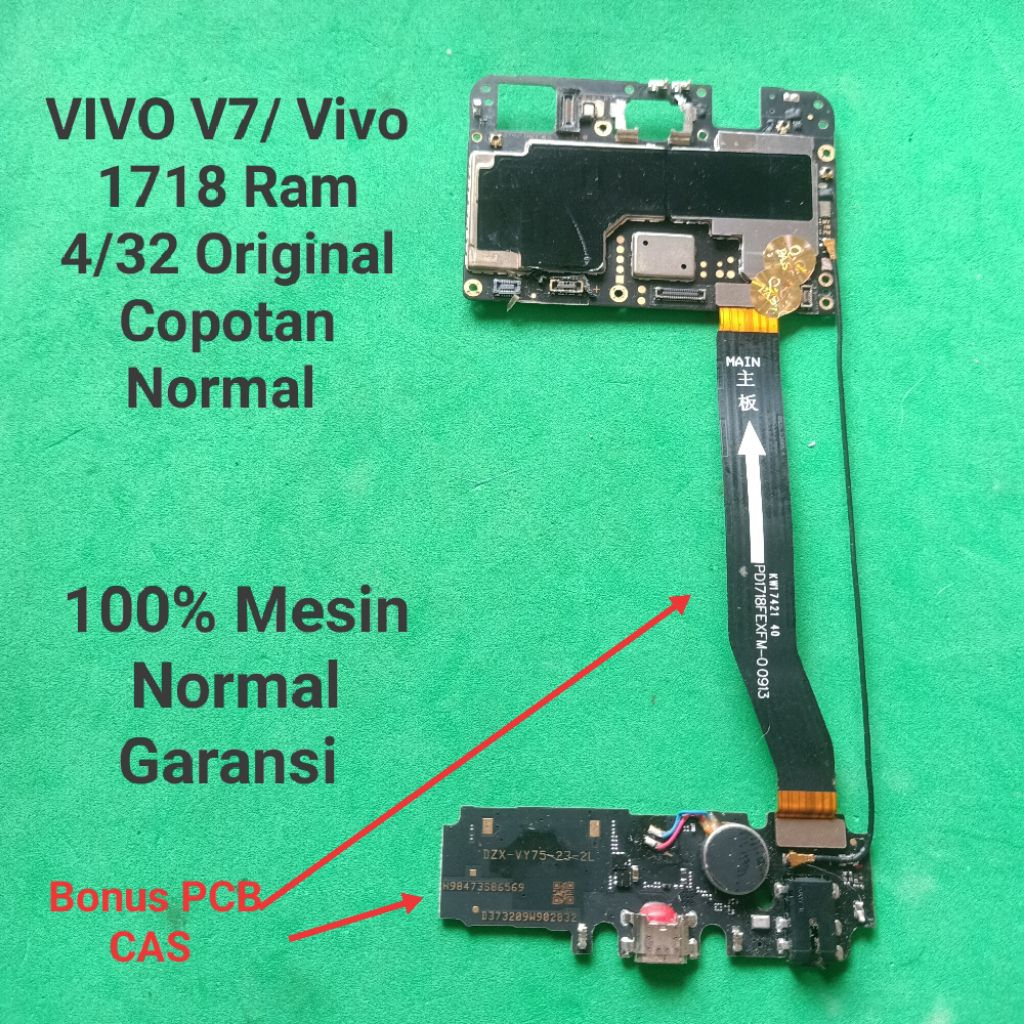 Mesin Normal Vivo V7/ Vivo 1718 Ram 4/32GB Original Copotan Normal Akun pola kosong Sesuai gambar