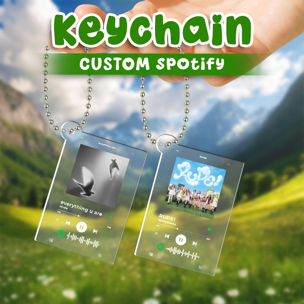 Custom Keychain Spotify - Gantungan Kunci Spotify - Keychain Spotify Code