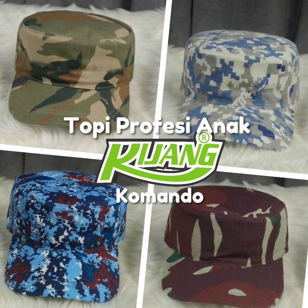 KIJANG TOPI KOMANDO TNI AD AU AL LORENG BRIMOB, KOSTRAD, KOPASGAT, KOPASSUS, AURI, MARINIR, KAMUFLAS