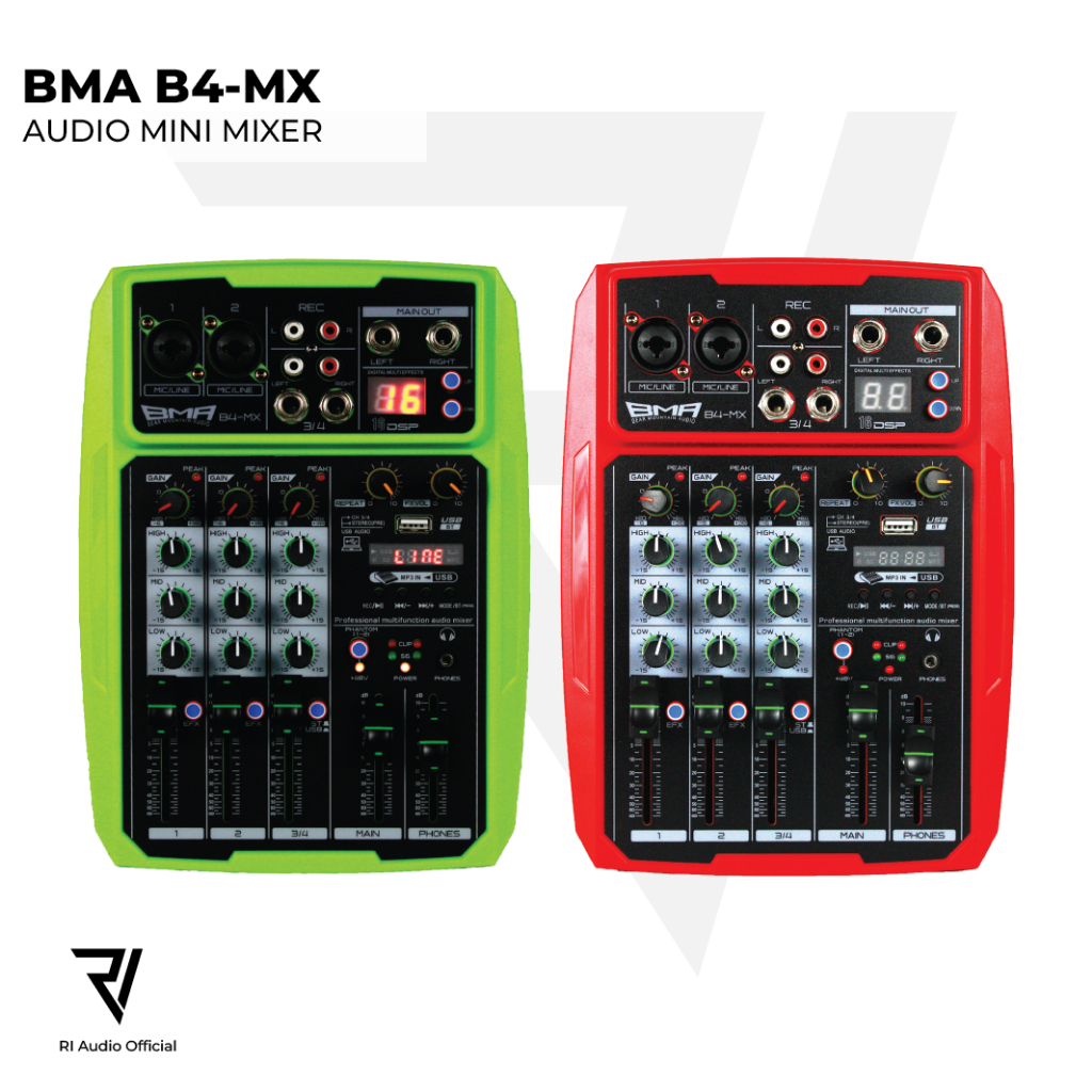 Mini Mixer BMA B4-MX 4 Channel / Mini Audio Mixer 4 CH