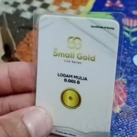 Emas 0.001 gram SMALLGOLD LITE SERIES