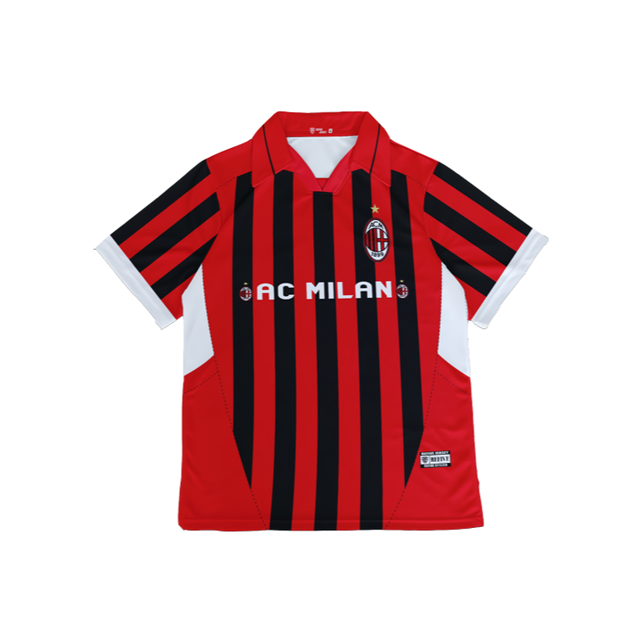 Jersey ReFive-Jersey Vintage Retro Casual/streetwear AC MILAN 3 Unisex Pria dan Wanita Tangan Pendek