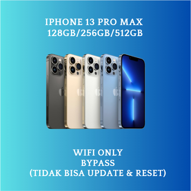 HP IPHONE 13 PRO MAX WIFI ONLY 128GB/256GB/512GB Bekas Second Original Mulus Fullset Game/Live/Merek