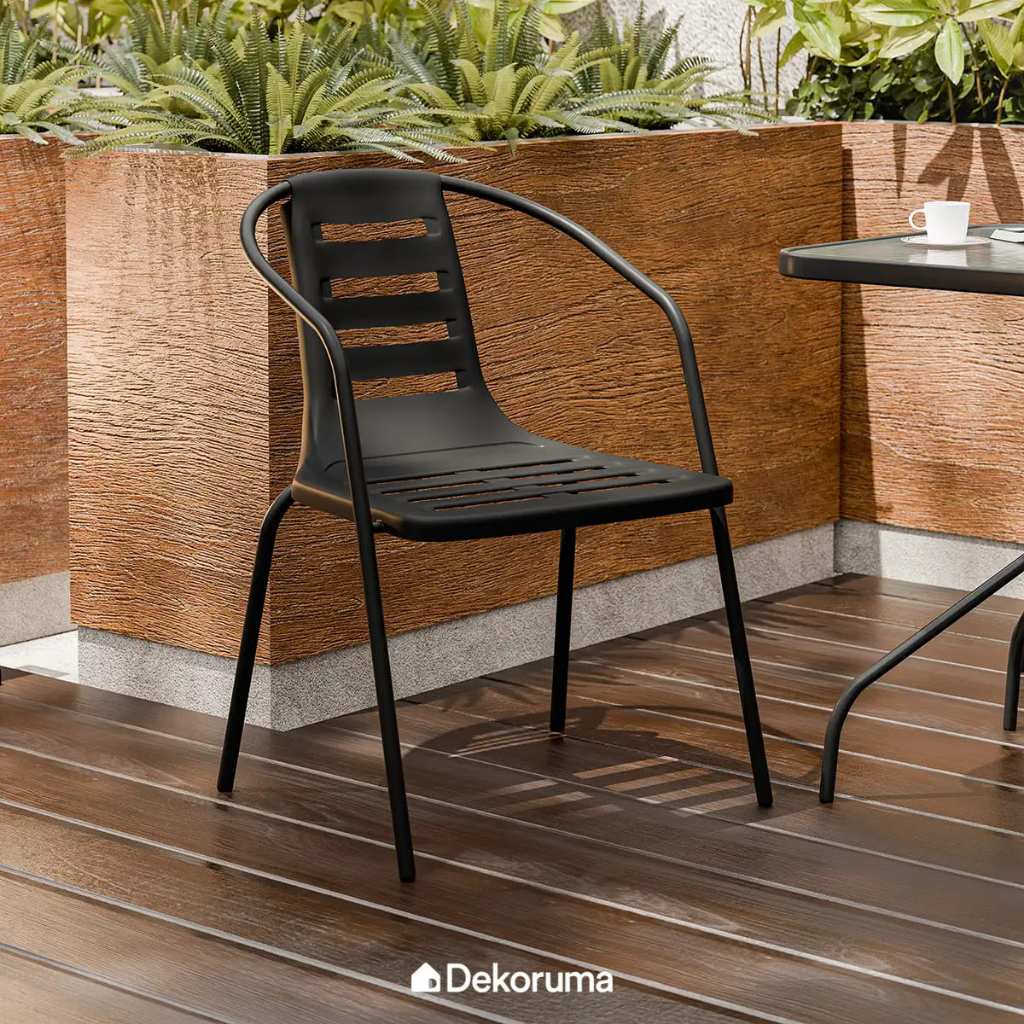 Dekoruma LUKE Kursi Teras Plastik / Kursi Outdoor / Kursi Santai Multifungsi