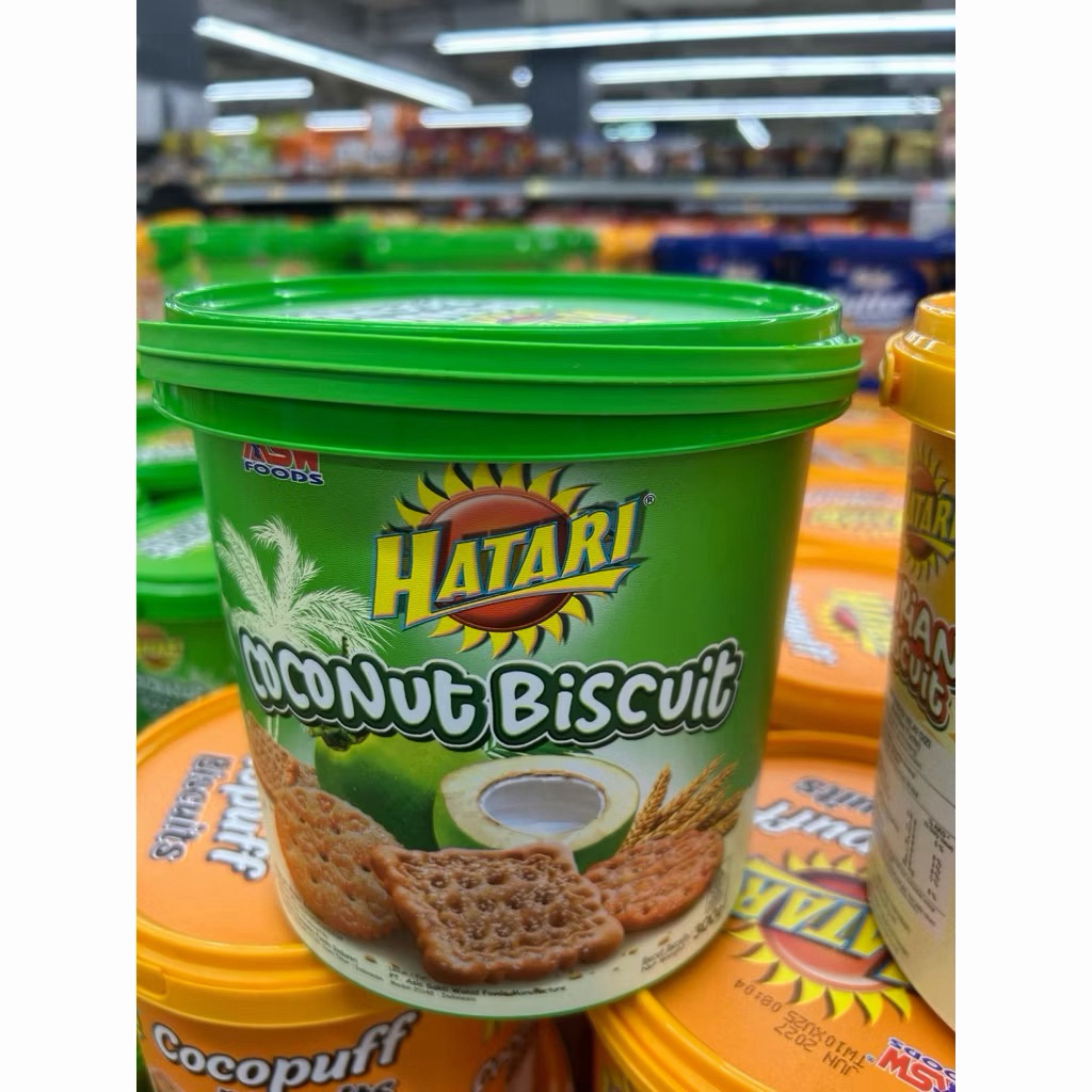 INSTANT Hatari biscuit coconut biskuit 300gr ember aneka rasa