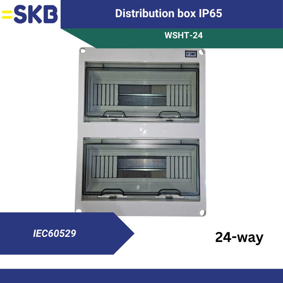 Box Panel Listrik IP65 24 Way Outdoor Waterproof Distribution Box ABS WOS
