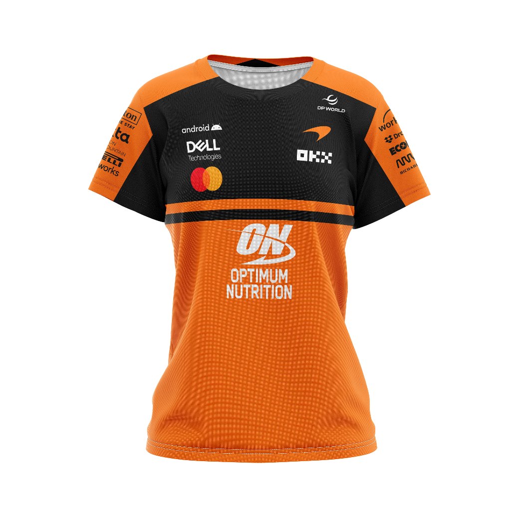 GAMEPLANE - Baju Wanita Dewasa Kaos T-Shirt Jersey MCLAREN F1 2026 Custom Full Print