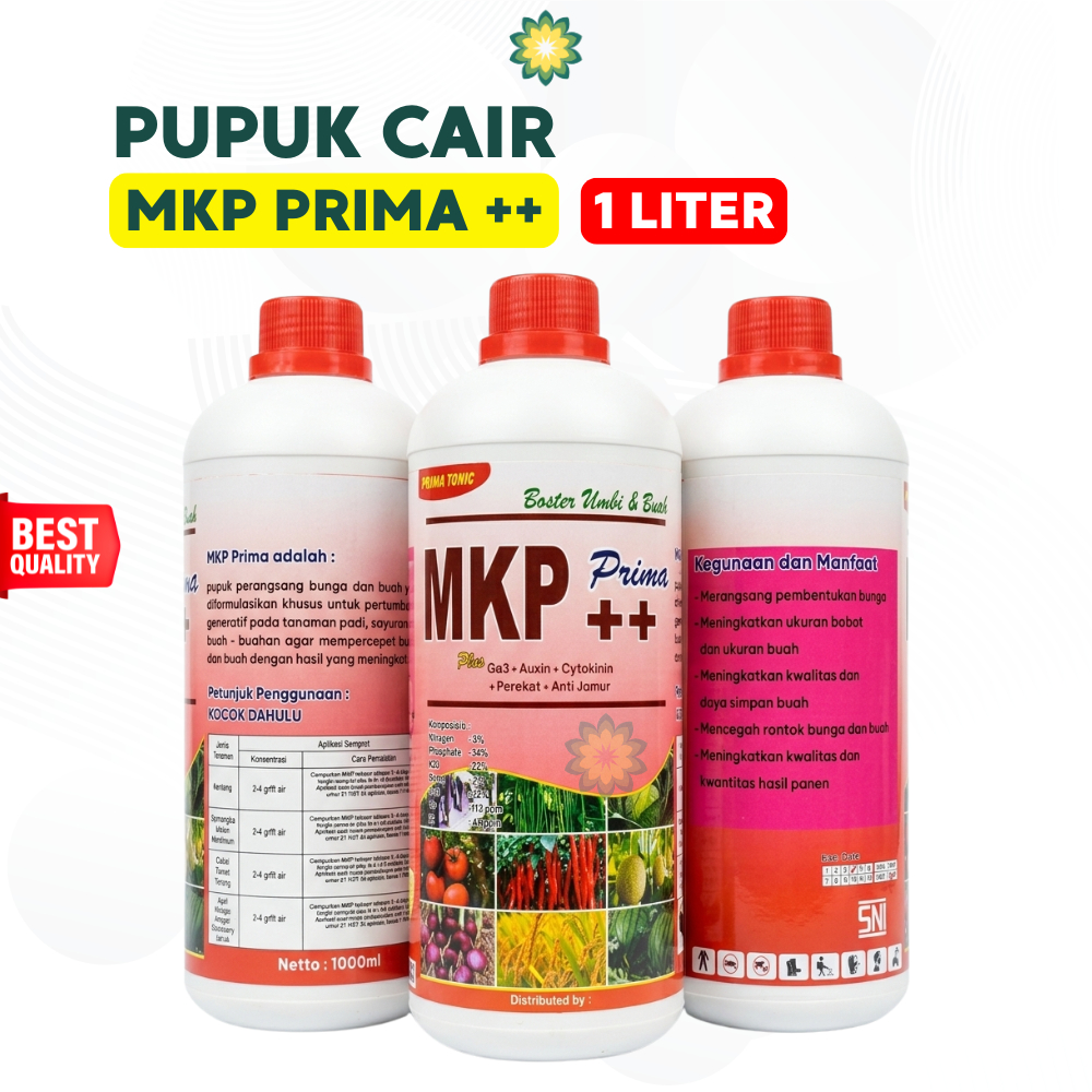 Pupuk Cair MKP PRIMA ++ 1 Liter | Pupuk Boster Daun & Buah