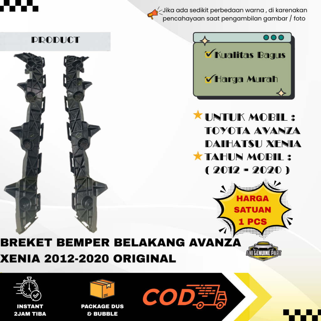 Breket Bemper Belakang Avanza Xenia 2012-2020 Original