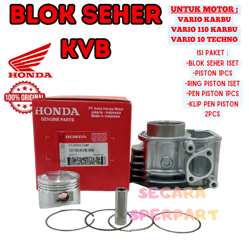 KVB BLOK SEHER HONDA ORIGINAL MOTOR VARIO KARBU VARIO 110 KARBU VARIO 110 TECHNO ORIGINAL 100% .