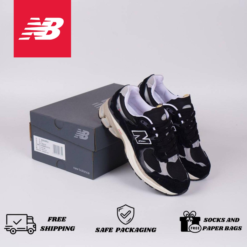 Sepatu New Balance 2002R Black Grey Protaction Pack Original Pria Wanita NB 2002R Premium Sneakers I