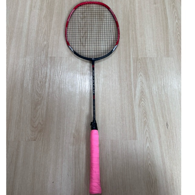 Raket Badminton Second Hi-Qua Hiqua Spartan 9 Limited edition sudah terpasang senar BG66 Ultimax tar