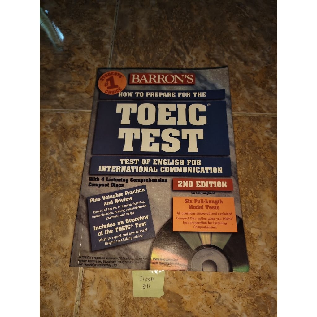 Buku Barron's How to prepare from the TOEIC TEST - Test of English for International Communication