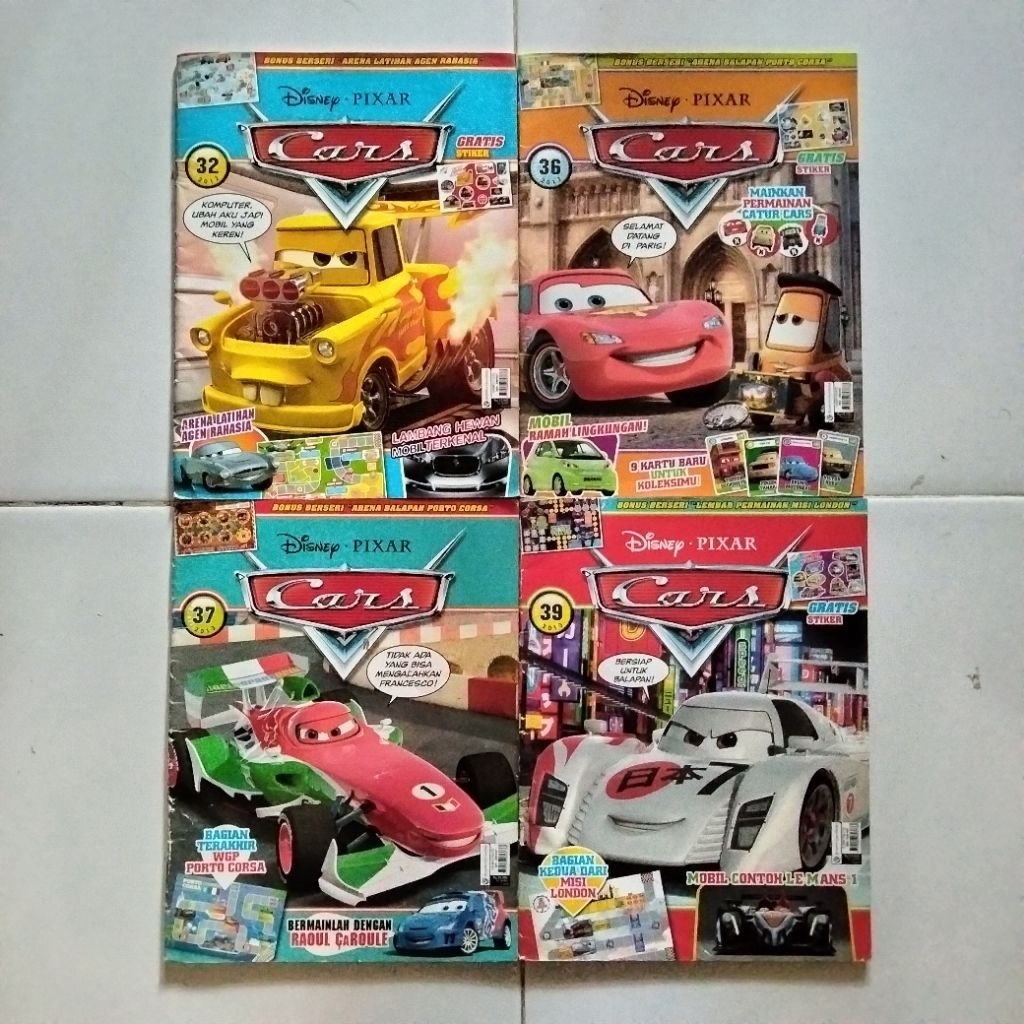 Paket Majalah Disney Pixar Cars - 4 Edisi