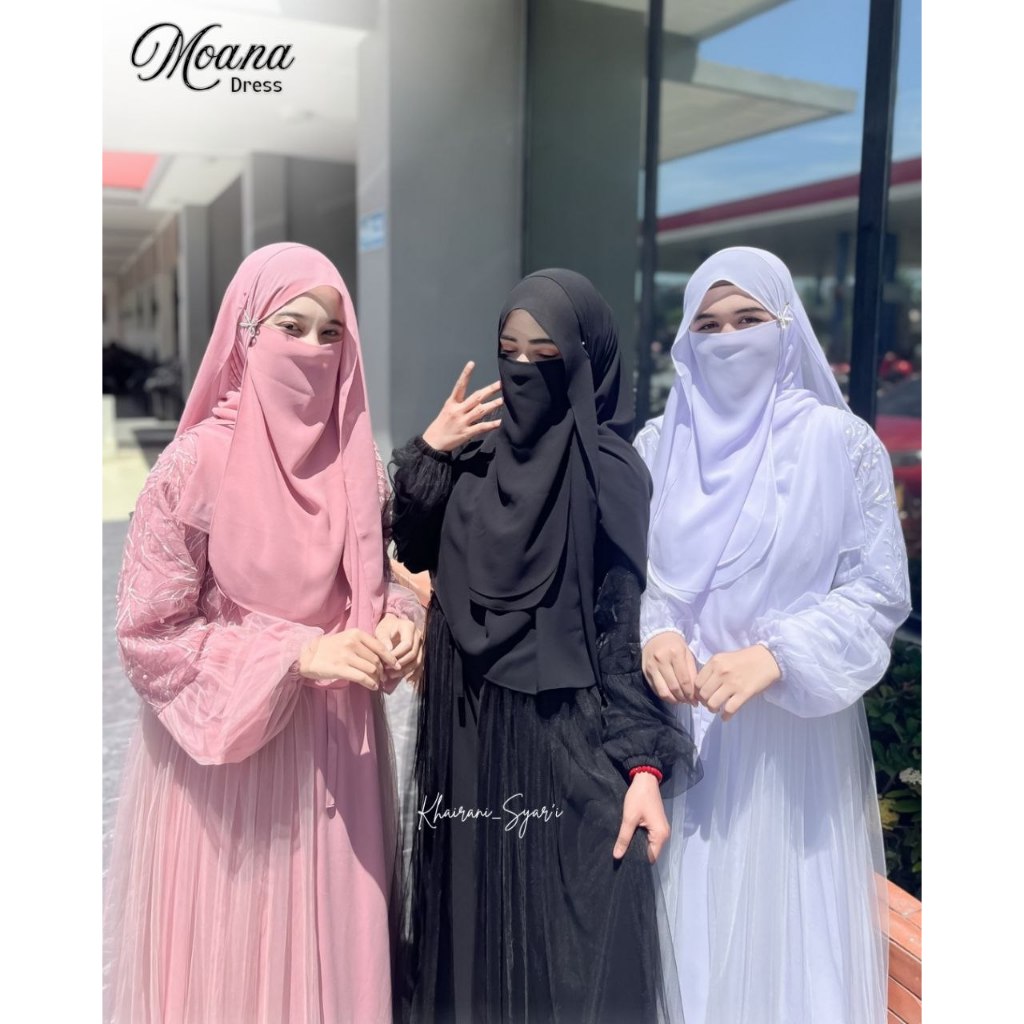 Moana Dress Set Pashmina By Khairani.Syar'i X Hasanain.Id