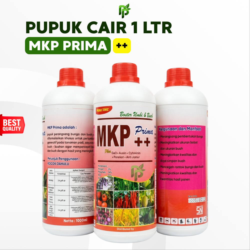Pupuk Cair MKP PRIMA ++ 1 Liter | Pupuk Boster Daun & Buah