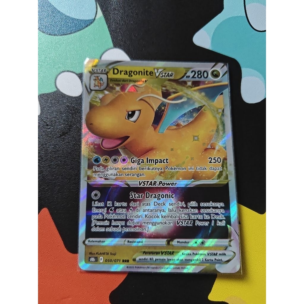Dragonite VStar RRR s10b 050/071 kartu pokemon TCG Indonesia